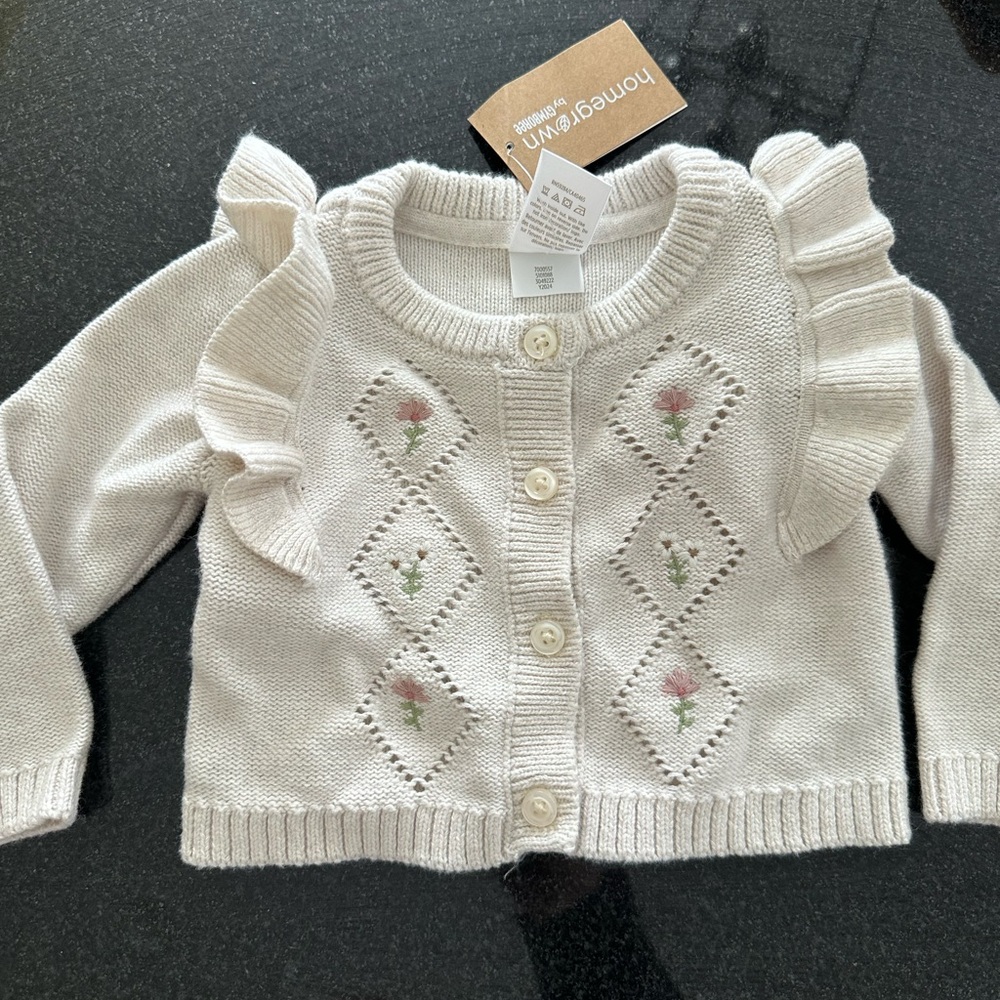 Gymboree Cream Sweater with Cable Knit Design